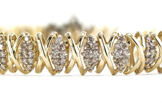 4.1ct Diamond Set Bracelet in 14ct Gold
