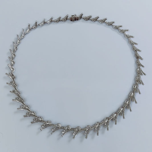 Modern Diamond Collar Necklace, 12.84ct