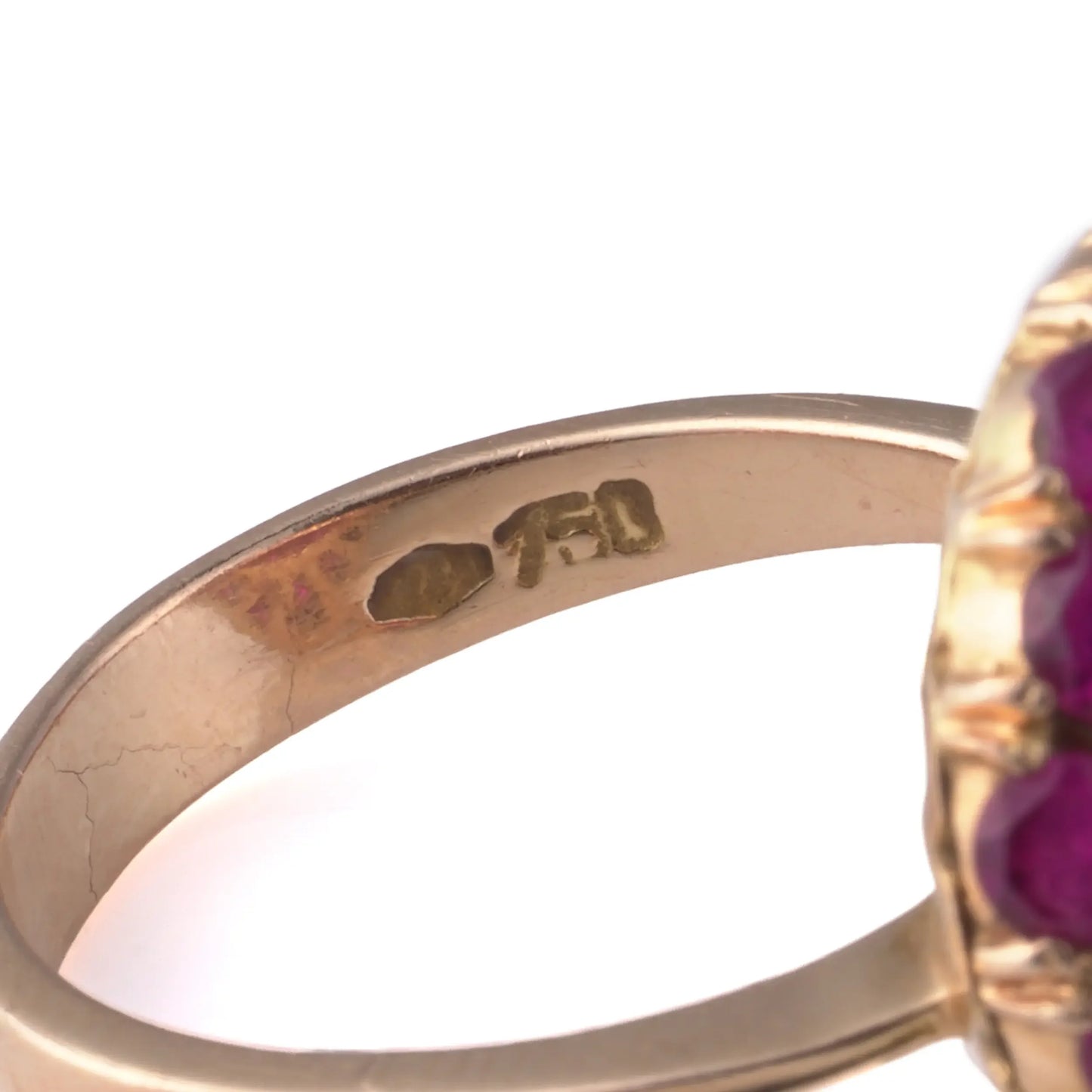 Vintage Ruby Cluster Ring 18 Carat Gold 5.4 ct Rubies