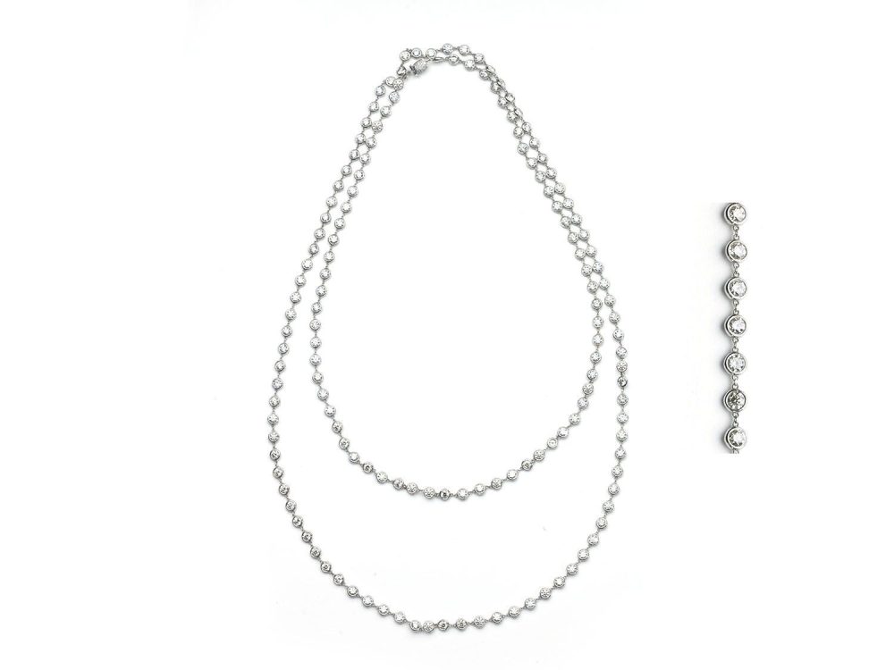 Diamond Gold Long Chain Necklace