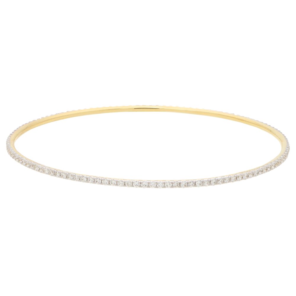 Full Diamond Bangle Bracelet, 1.90cts