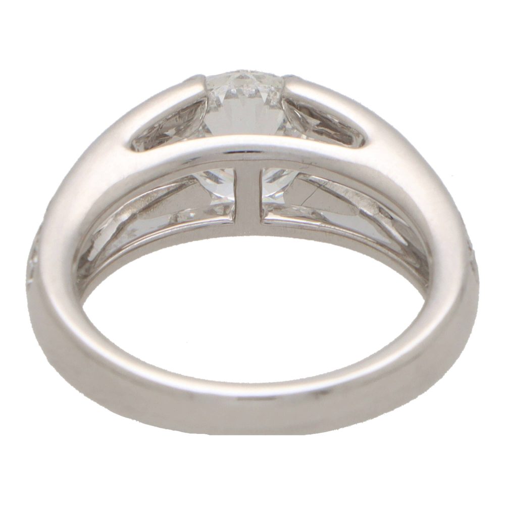 De Beers Vintage GIA Certified Annabel Diamond Platinum Ring