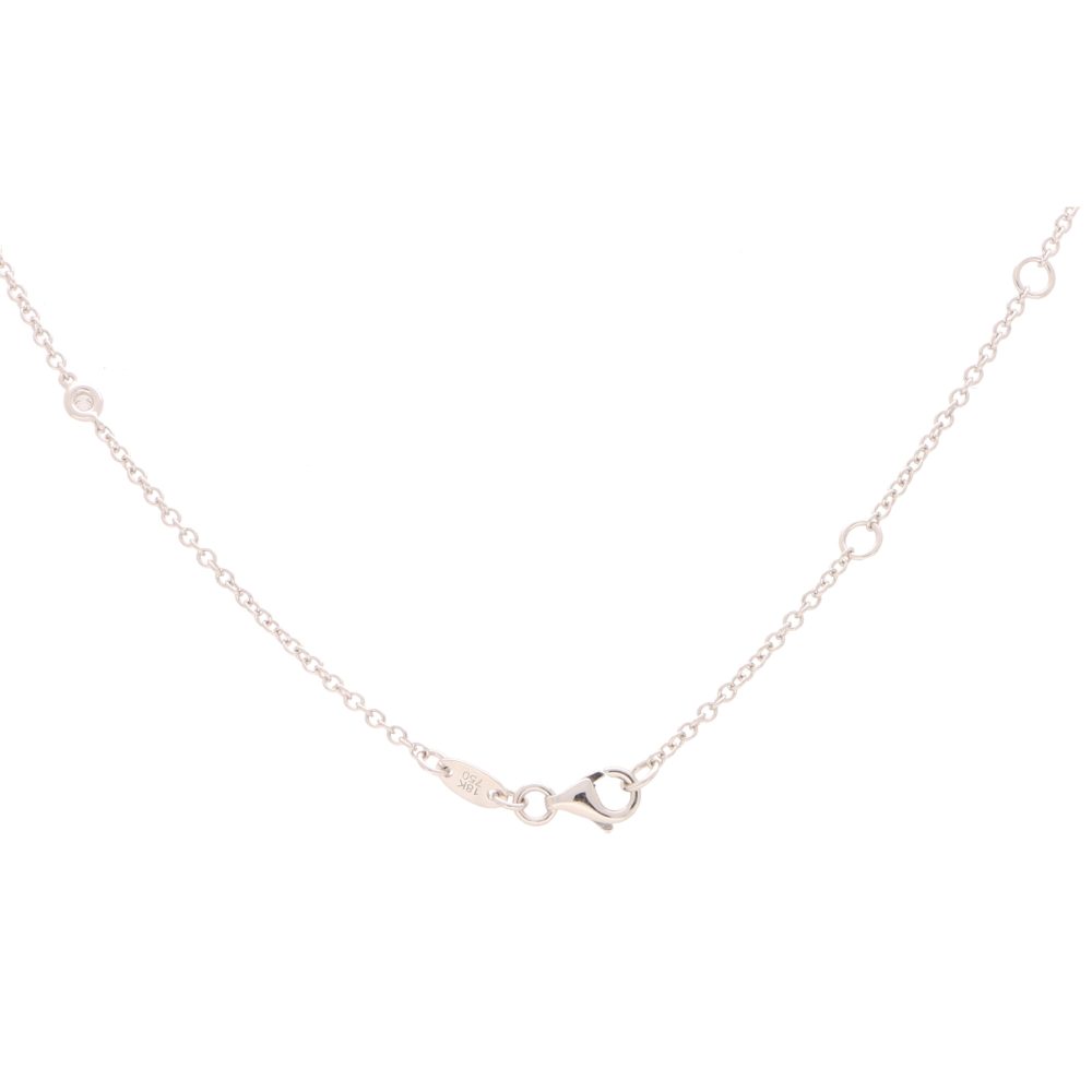 0.48ct Articulated Diamond Feather Necklace in 18ct White Gold