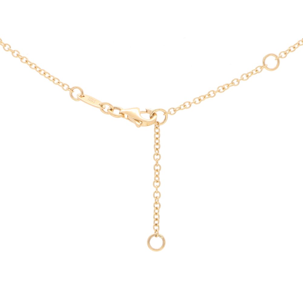 Articulated Diamond Feather Necklace in 18ct Yellow Gold