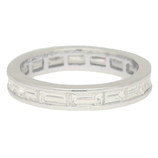 1.50ct Baguette Cut Diamond Full Eternity Ring in Platinum