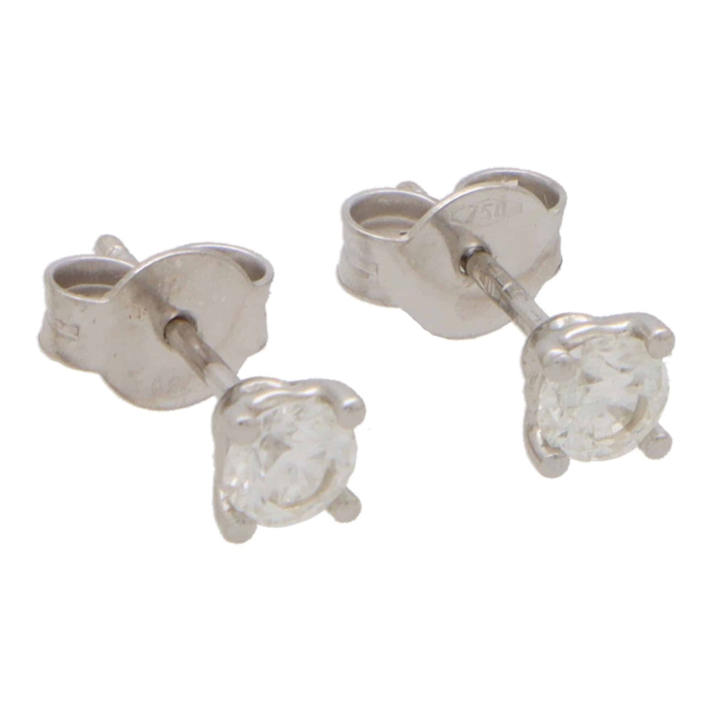 Single Stone 0.50ct Diamond Solitaire Stud Earrings