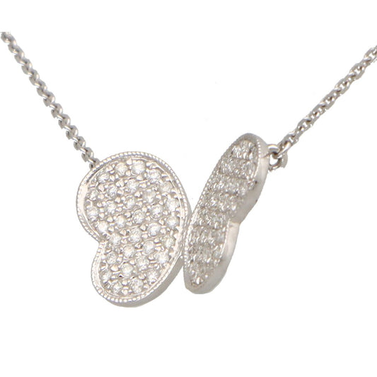 Diamond Set Butterfly Pendant in White Gold