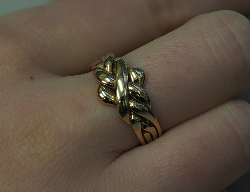 Vintage 18ct Yellow Gold Puzzle Ring