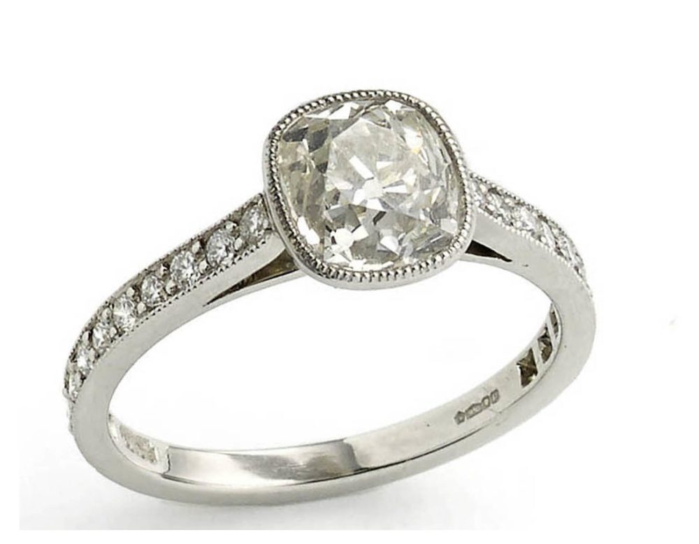 Cushion Cut Diamond Ring 1.64cts