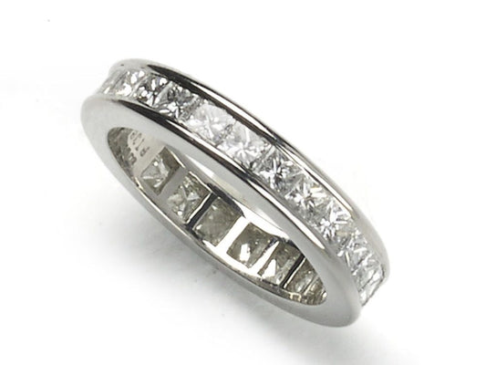 Princess Cut Diamond Full Eternity Ring, 2.01cts