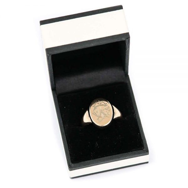 Antique Edwardian 18ct Yellow Gold Masonic Swivel Signet Ring Circa 1910