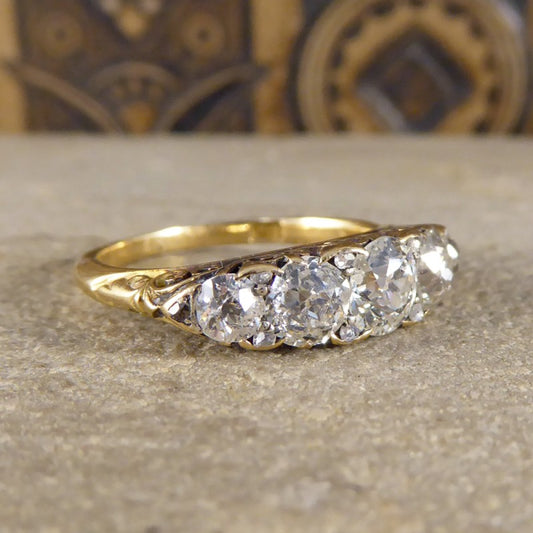Antique Victorian Five Stone Diamond Ring