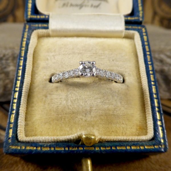 0.50ct Brilliant Cut Diamond Engagement Ring, 18ct White Gold