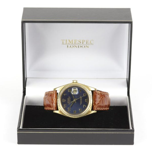 Rolex Datejust 18ct Yellow Gold 36mm Gents/Unisex 16018 Blue Dial