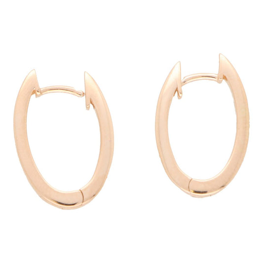 Rose Gold Oval Hoop Earrings