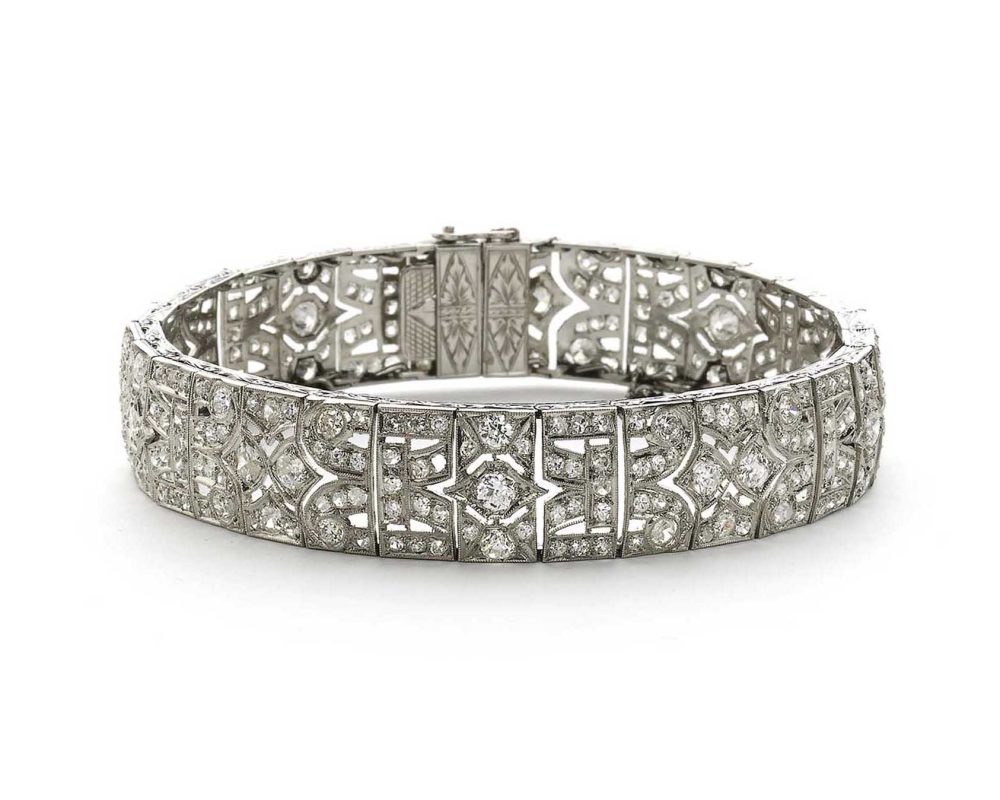 Art Deco Diamond Platinum Bracelet