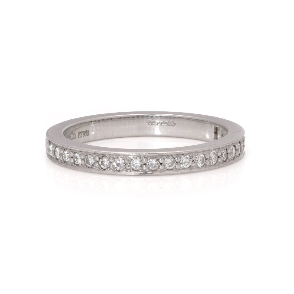 Tiffany & Co. Half Eternity Diamond Ring In Platinum
