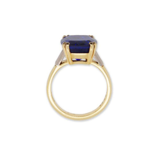Tanzanite and Diamond Cocktail Ring, 7.00 carats, 18ct Yellow Gold