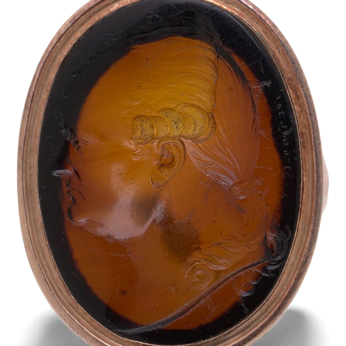 Victorian Gold Ring with 18th-Century Intaglio