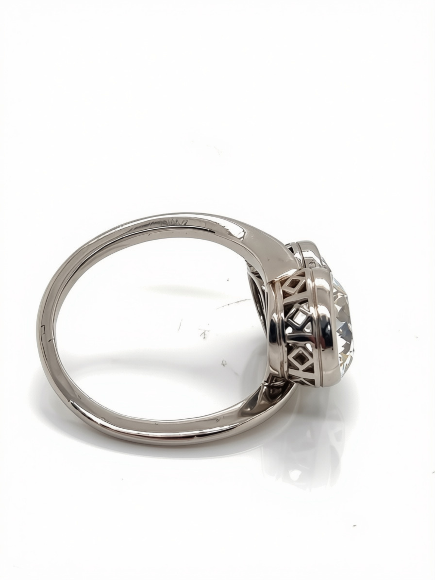 Art Deco Old European Cut Diamond Toi et Moi Engagement Ring in Platinum