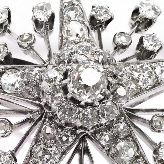 Antique 4.80ct Diamond Star Brooch