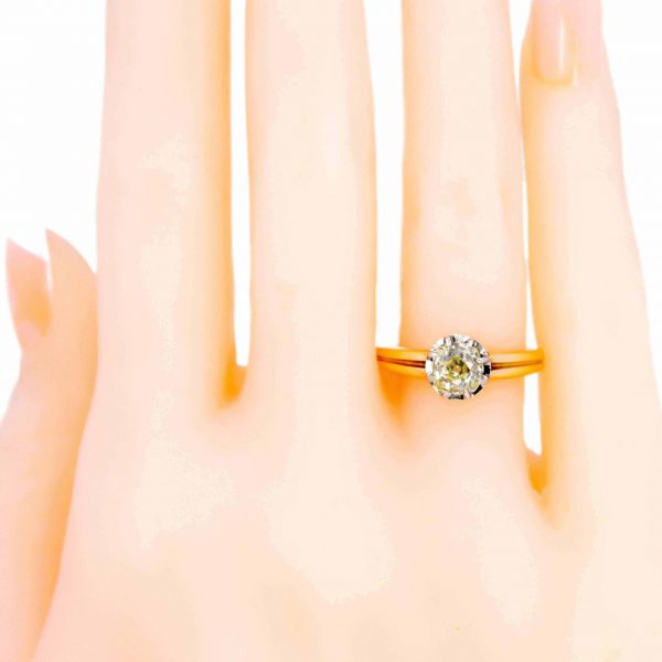 Vintage 0.80ct Old Mine Cut Diamond Solitaire Ring