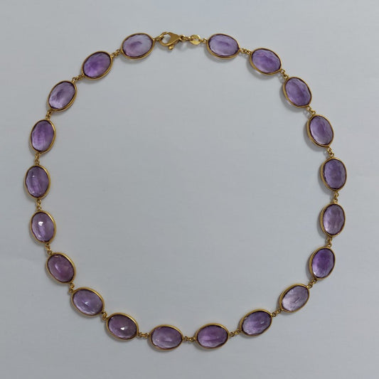 Vintage Amethyst Riviere Necklace, 250cts