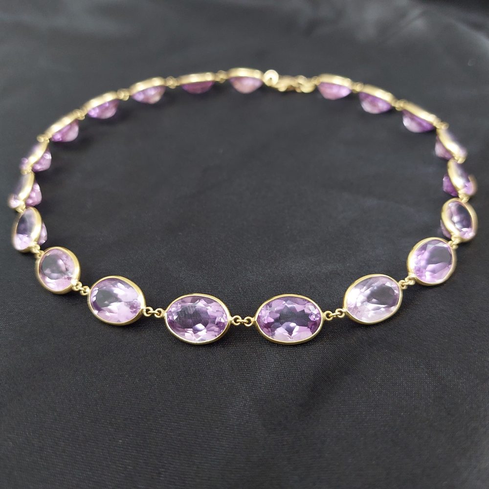 Vintage Amethyst Riviere Necklace, 250cts