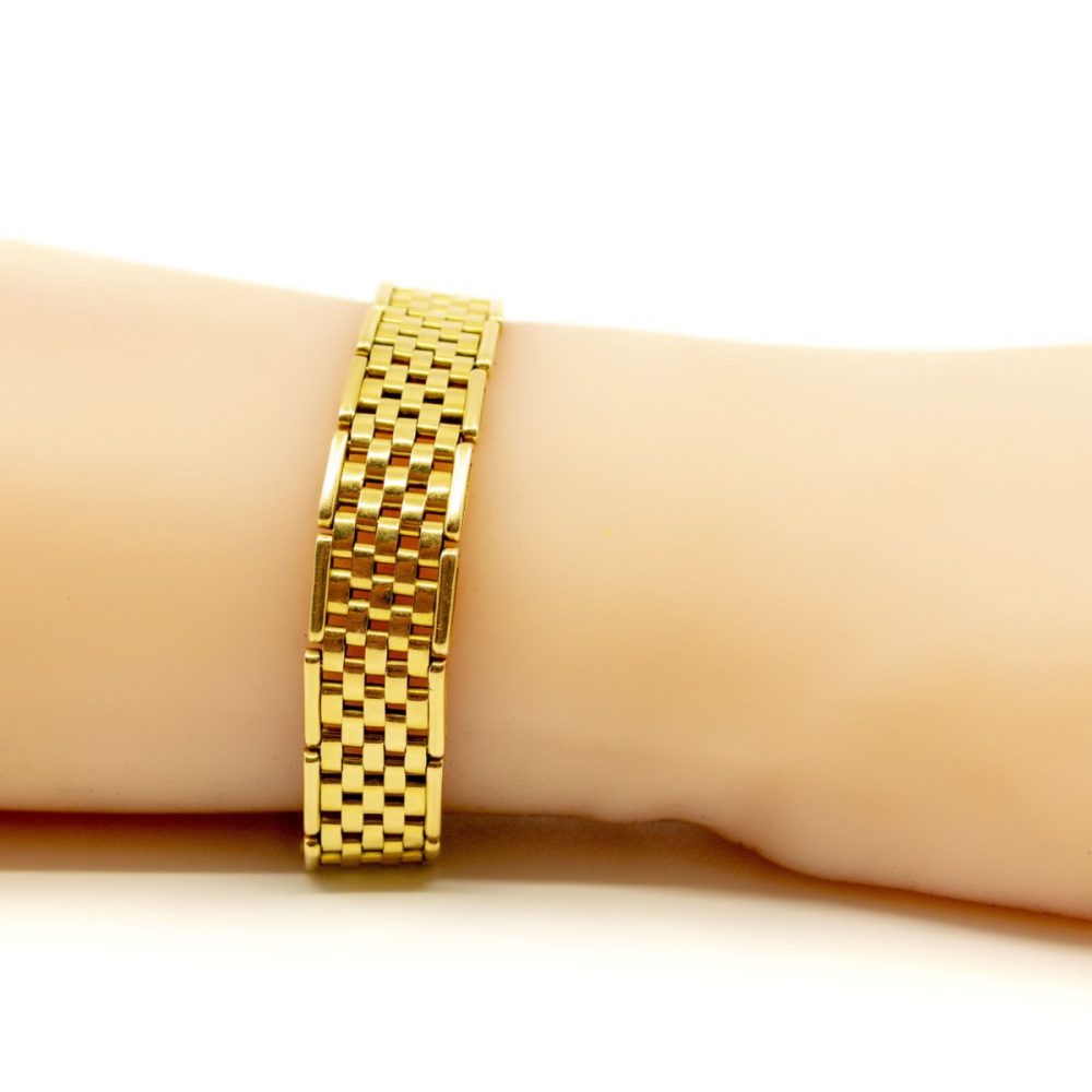 Vintage Brick Link Gold Bracelet