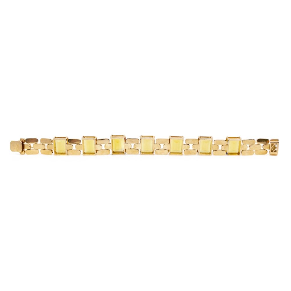 Vintage Citrine and Gold Bracelet