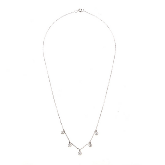 Vintage Diamond Pendant Drop Necklace, 1 carat