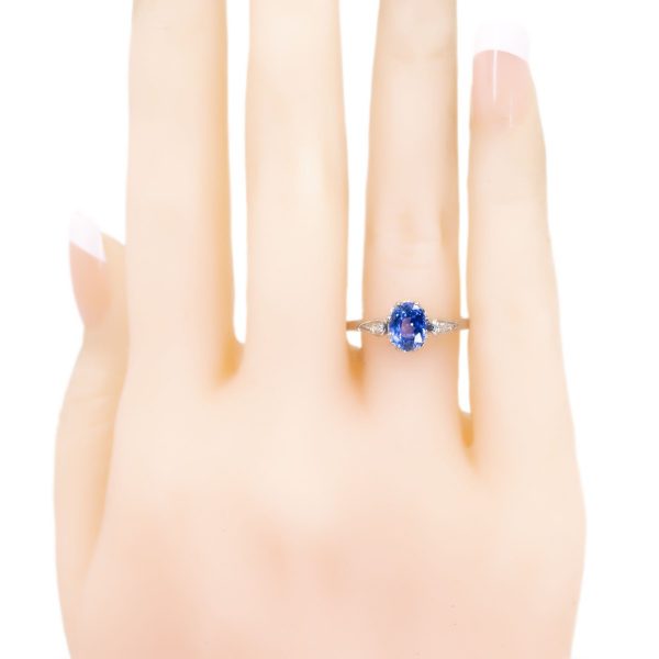 Vintage Edwardian Style Sapphire and Diamond Ring