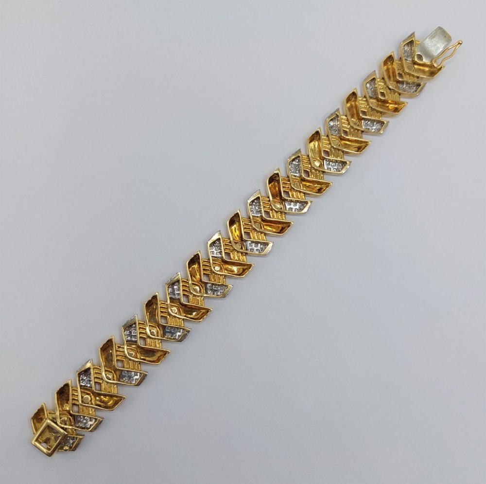 Vintage French Gold and Diamond Bracelet