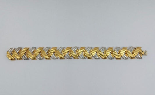 Vintage 1960's French Gold and Diamond Bracelet