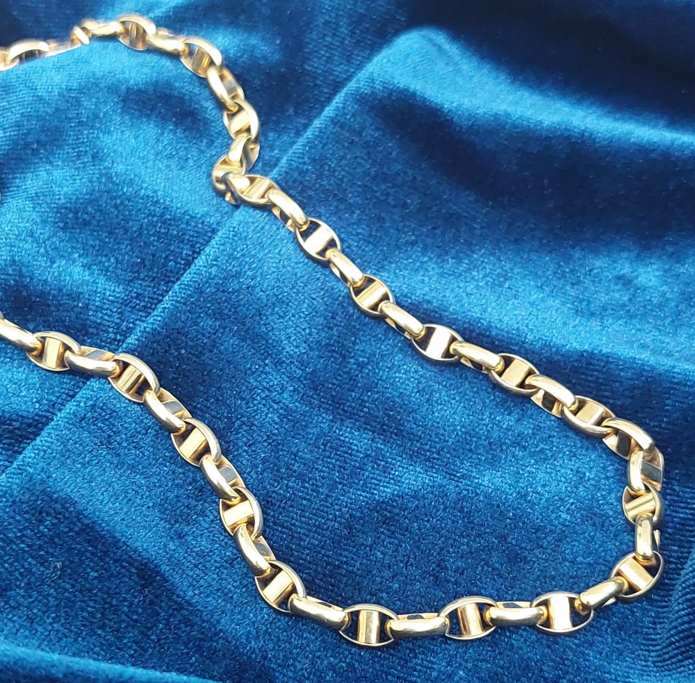 Vintage Mariner Link Gold Chain Necklace