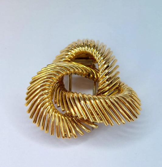 Vintage Mellerio Gold Triangle Brooch