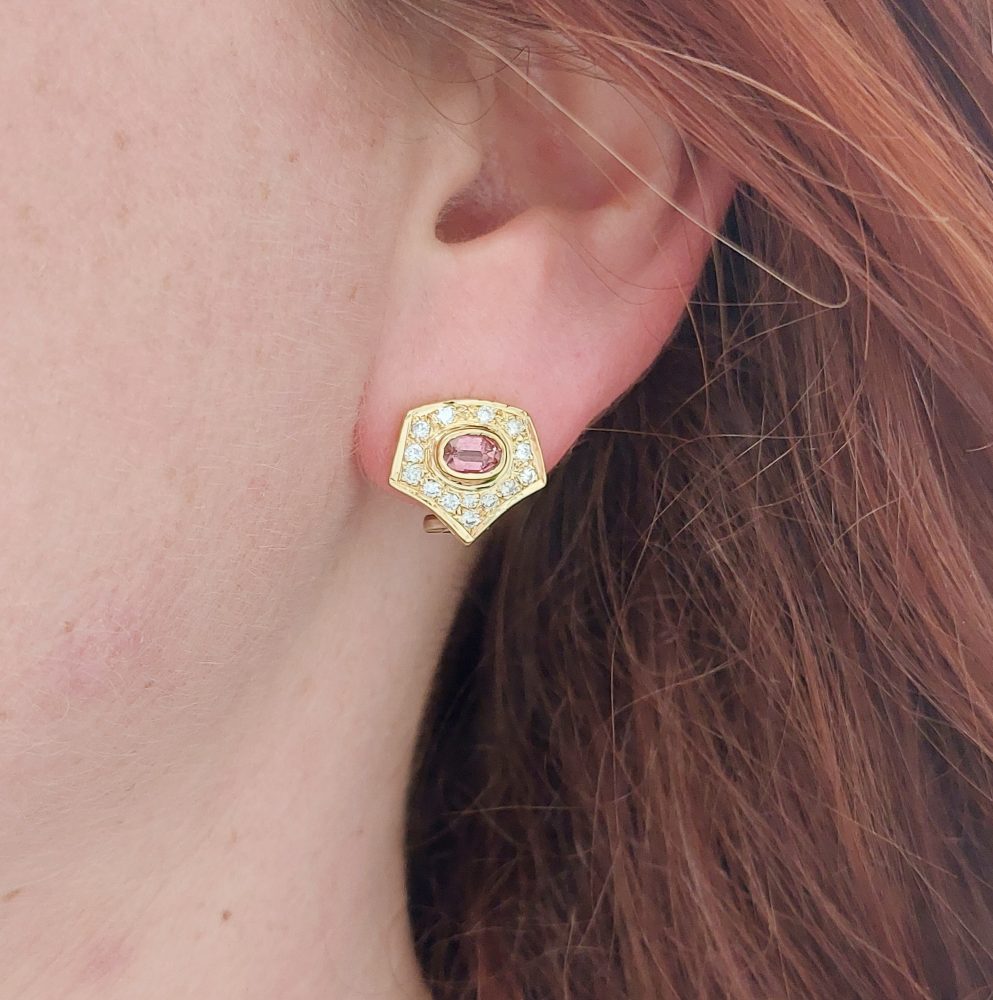 Vintage Multigem and Diamond Necklace and Earrings Suite