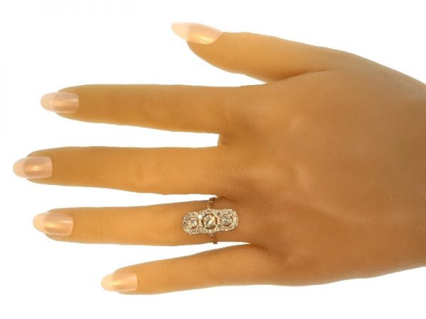 Vintage Plaque Diamond Platinum Ring