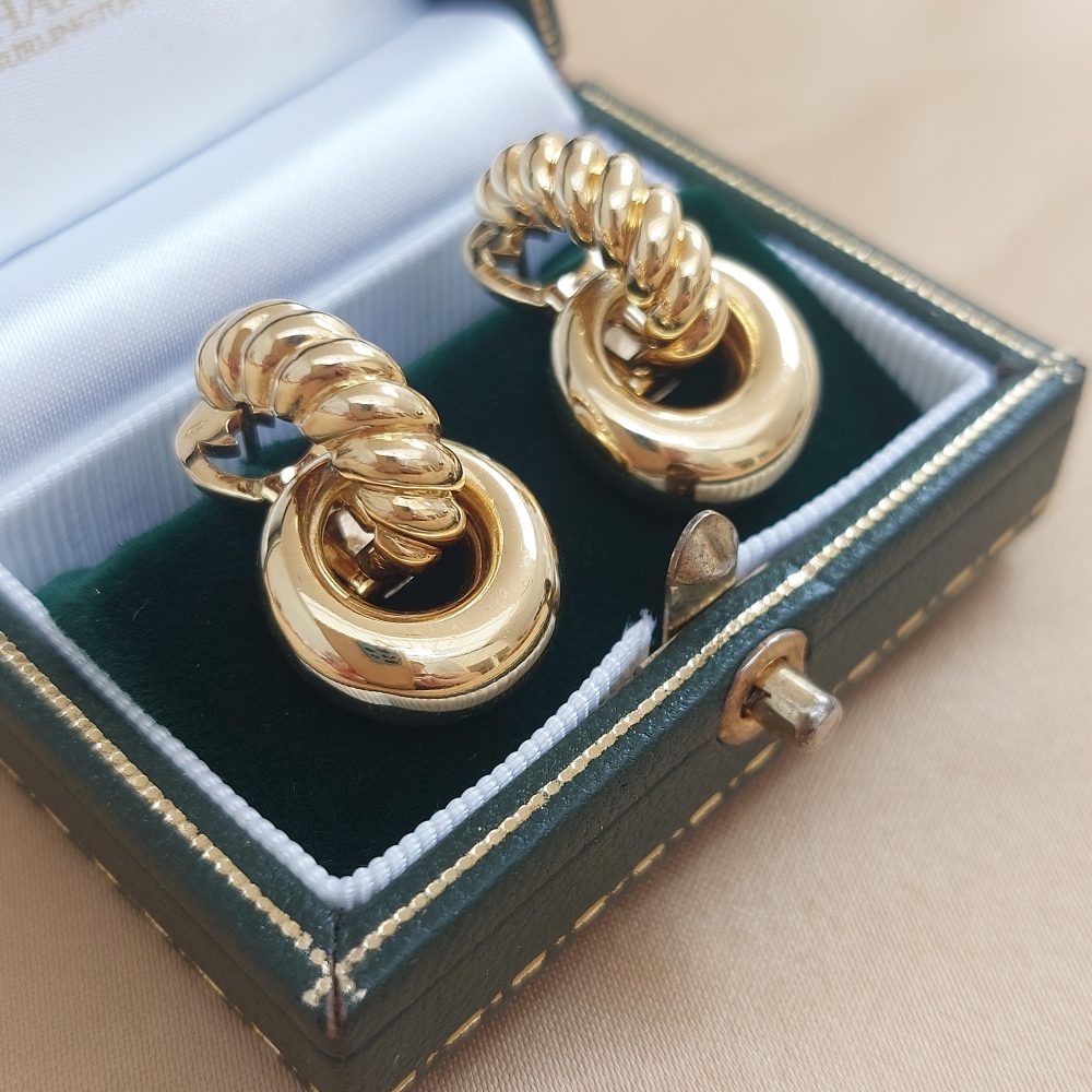 Vintage Pomellato Convertible Twisted Hoop Earrings