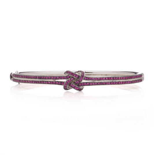 Vintage Theo Fennell Pink Sapphire Bangle Bracelet