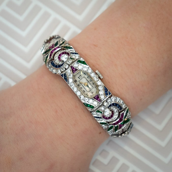 Vintage Tutti Frutti Diamond Cocktail Watch