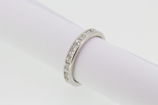 1.90ct Princess Cut Diamond Full Eternity Band Ring in Platinum