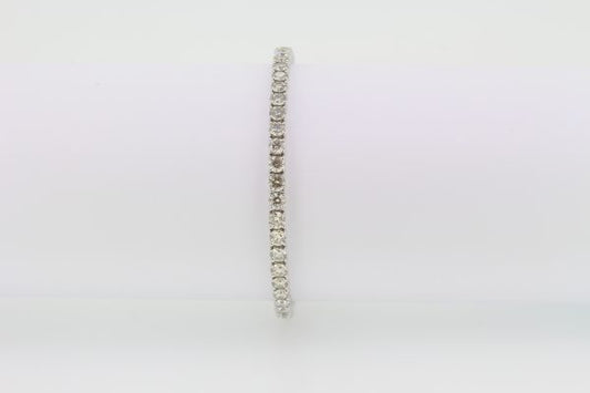 Diamond Line Bracelet in 18ct White Gold, 9.08 carat total