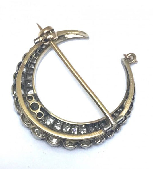 Diamond Crescent brooch antique
