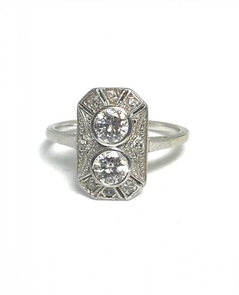 Art Deco Antique Diamond Platinum Engagement Ring