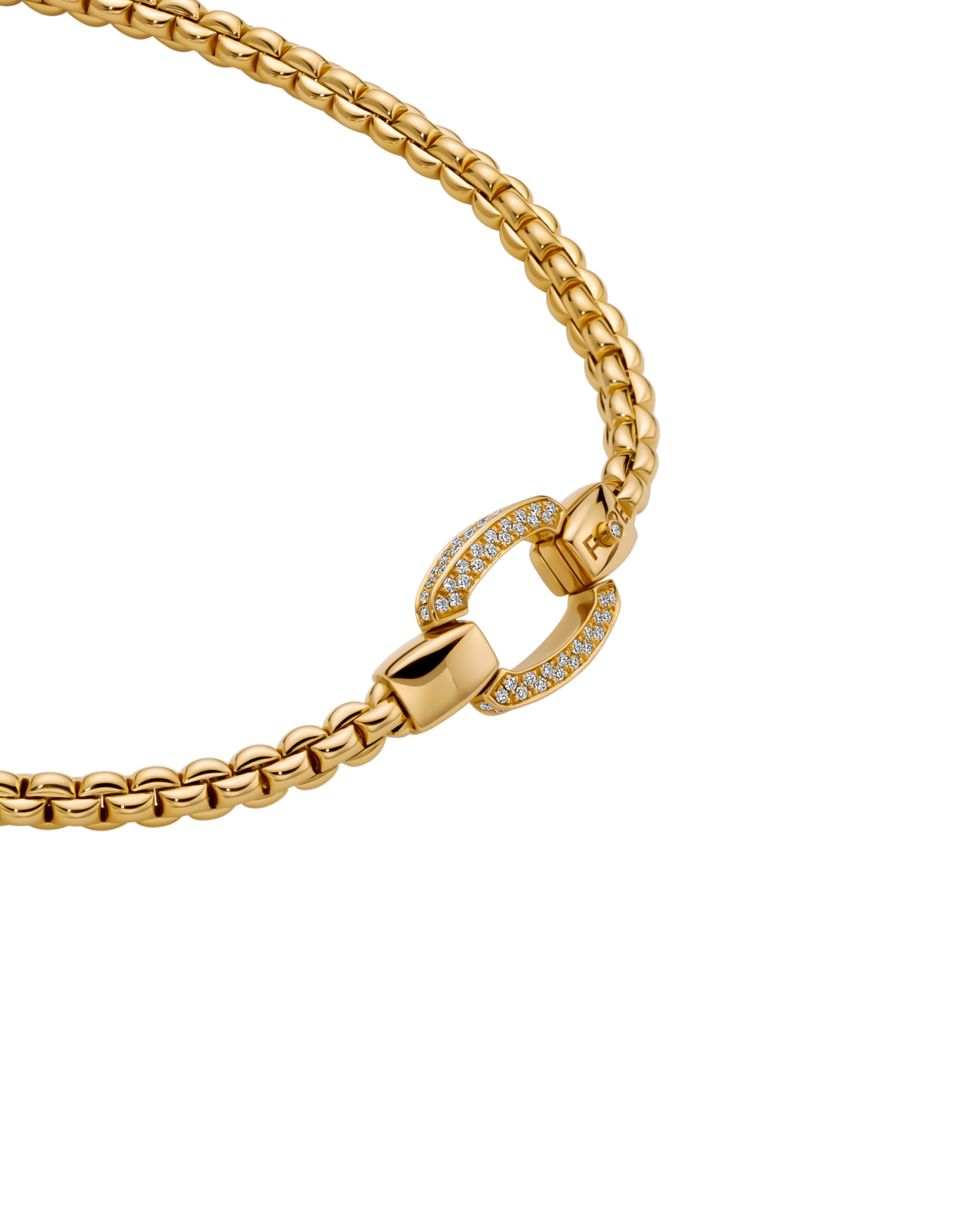 FOPE Eka Collection Flex'it Necklace with Diamond Pave Clasp