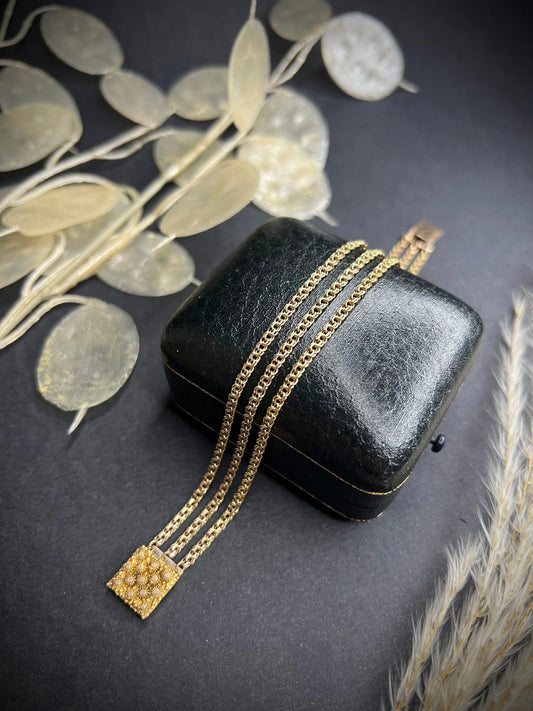 Antique 15ct Gold Georgian Cannetille Chain Bracelet
