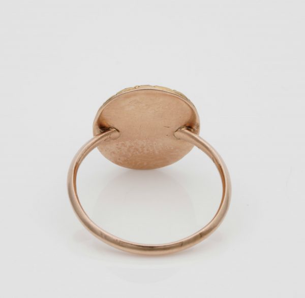 Antique Georgian Dendritic Agate and Garnet Cluster Ring