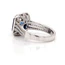 18 Carat White Gold Cluster Ring With 5.54 Carat Sapphire And Diamonds