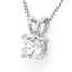 1.0 Carat Diamond Pendant In 18 Carat White Gold
